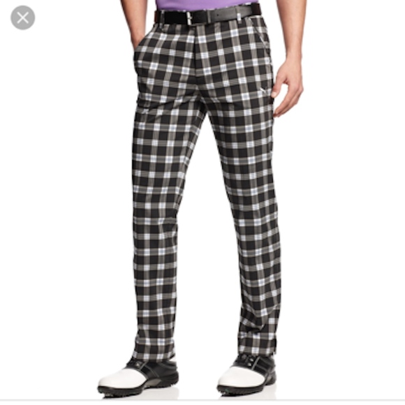 mens plaid golf pants